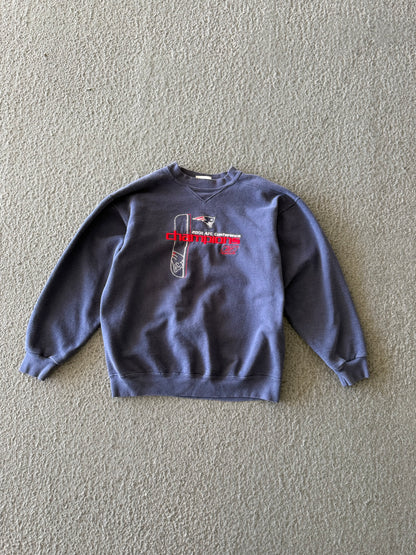REEBOK NE PATRIOTS 2001 CHAMPIONS CREWNECK - M