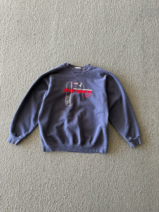 REEBOK NE PATRIOTS 2001 CHAMPIONS CREWNECK - M